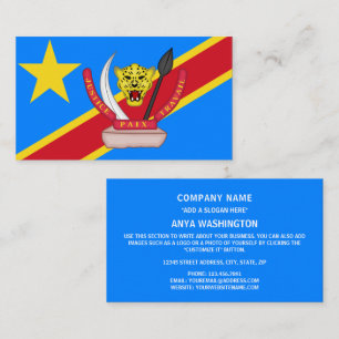 Congolese Flag & Coat of Arms, Flag of DR Congo Business Card