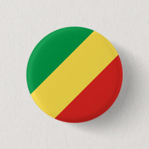 Congolese Flag, Flag of Republic of the Congo 3 Cm Round Badge