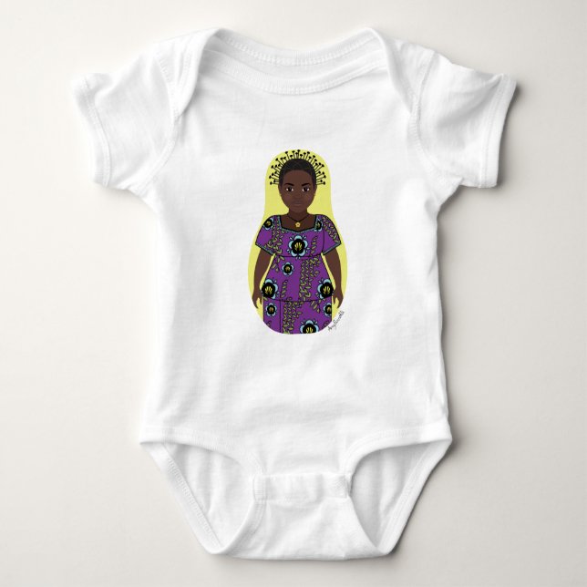 Congolese Matryoshka Baby Bodysuit (Front)