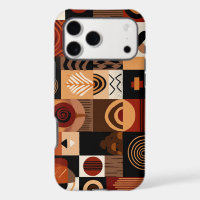 Congolese motifs background grid Phone Case