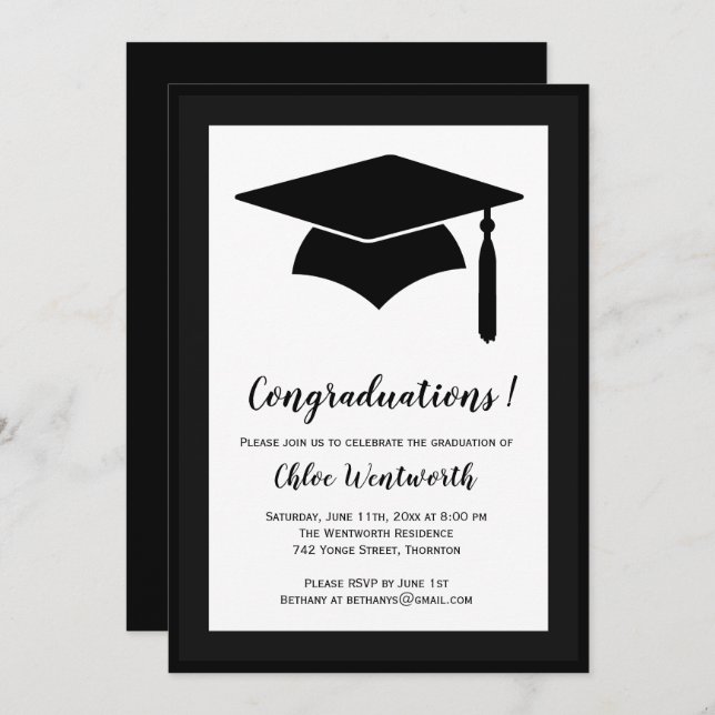 "Congraduations" Graduation Invitation (Front/Back)