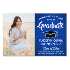 Congrats 2 Photo Royal Blue White Graduation Yard