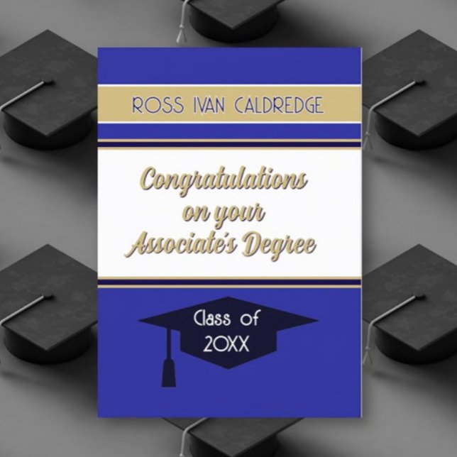 Congrats Associate degree college graduation card (Creator Uploaded)