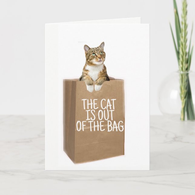 CONGRATS (Cats Out Of The Bag) Card (Front)