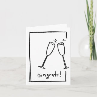 Congrats / Cheers - Minimal Folded Greeting Card 1