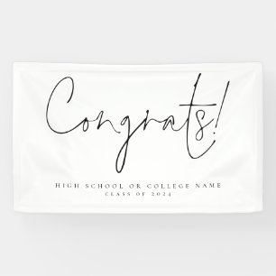 Congrats Class 2024 Script College Grad Banner