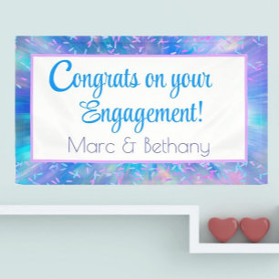 Congrats!! Colorful, Custom engagement Banner
