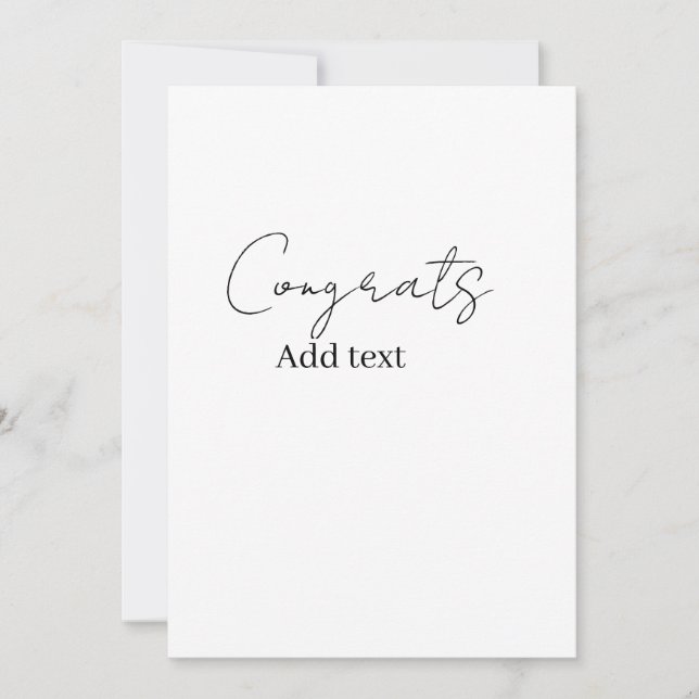 Congrats congratulations graduate name date  invitation (Front)
