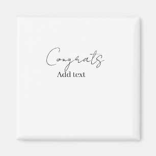 Congrats congratulations graduate name date  magnet