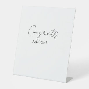 Congrats congratulations graduate name date pedestal sign