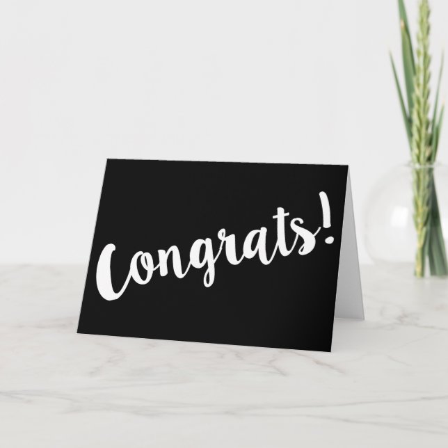 Congrats!  Contemporary Congratulations Card (Front)