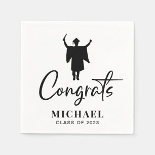 Congrats Custom His Graduation Party Napkin