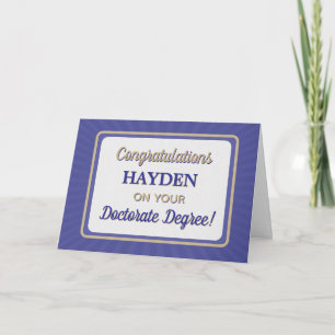 Congrats! Doctorate Degree Graduation card