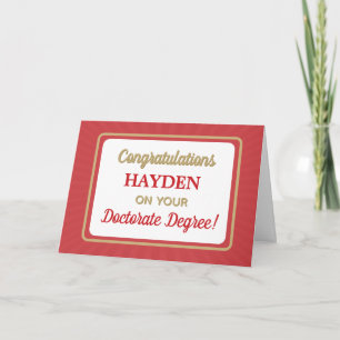 Congrats! Doctorate Degree Graduation card