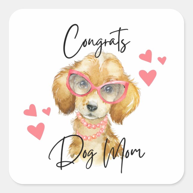 Congrats Dog Mum Stickers (Front)