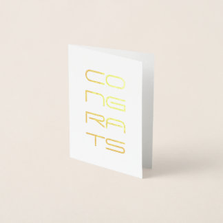congrats gold foil card