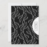 Congrats Grad Abstract Monochrome Leaves
