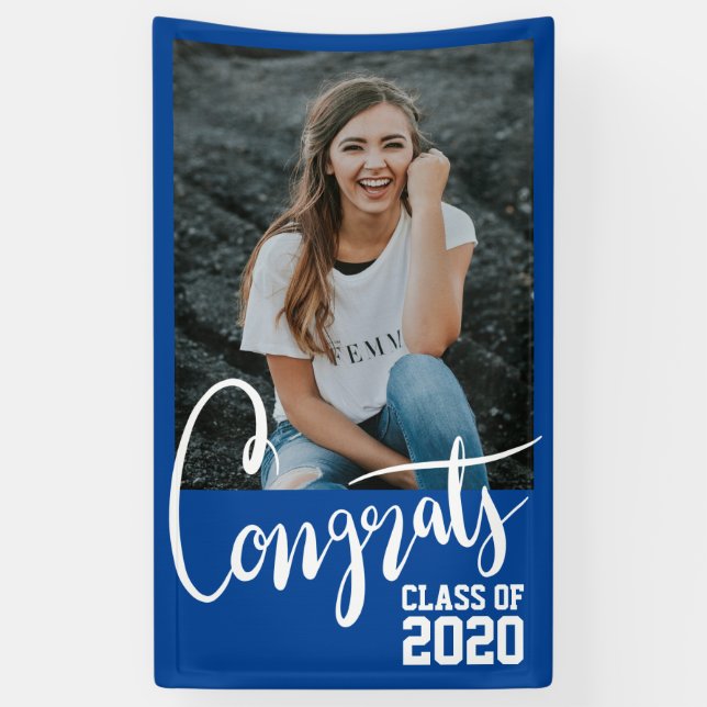 Congrats Grad | Add Your Photo & Year Banner (Vertical)
