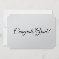 Congrats Grad black elegant script graduation