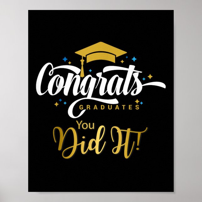 Congrats Grad, Cl Of 2025 - Congratulations 2025 B Poster (Front)