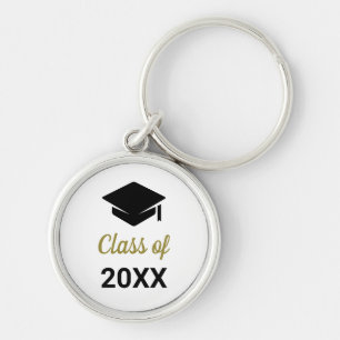 Congrats Grad Class Of Any Year Graduation Cap Key Ring