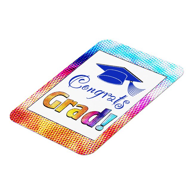 Congrats Grad Colours, Fun Magnet (Left Side)