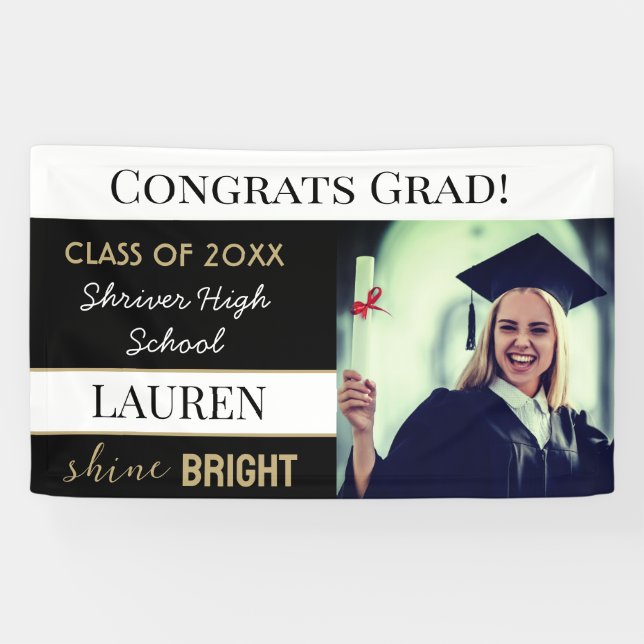 Congrats Grad! Custom Graduation Banner (Horizontal)
