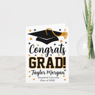 Congrats Grad Custom Name Graduation Invitation