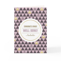 Congrats Grad. Geometric Pattern Custom
