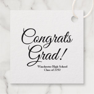 Congrats grad gold black custom school class year  favour tags