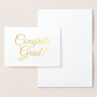Congrats grad gold elegant script graduation
