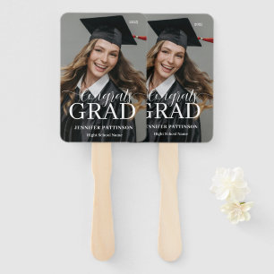 Congrats Grad Graduate Photo Graduation Hand Fan