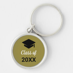 Congrats Grad Graduation Cap Class Of Any Year Key Ring