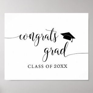 Congrats Grad Graduation Party Decorations Sign