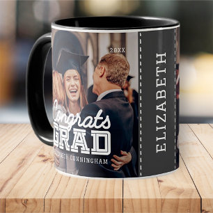 Congrats Grad Modern Simple Preppy Photo Mug