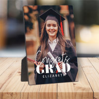 Congrats Grad Modern Simple Script Custom Photo