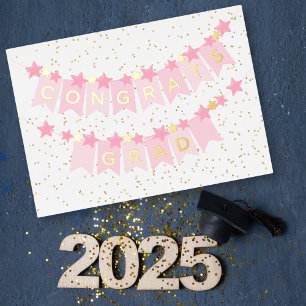 Congrats Grad Pink Foil Card