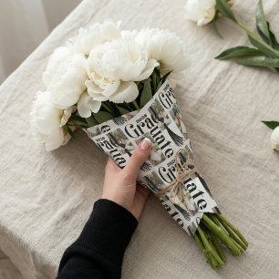 Congrats Grad tassel Photo Collage Class of 2026 Wrapping Paper Sheet