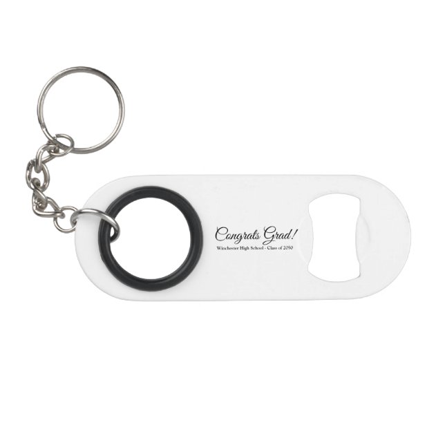 Congrats grad white custom script text class year (Front (Horizontal))