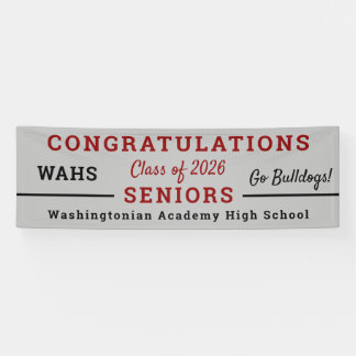 Congrats Grads Seniors Year Mascot Banner