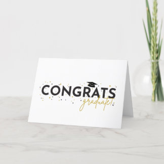 Congrats! Graduate Black and Gold Card
