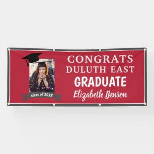 Congrats Graduate Custom Banner Red