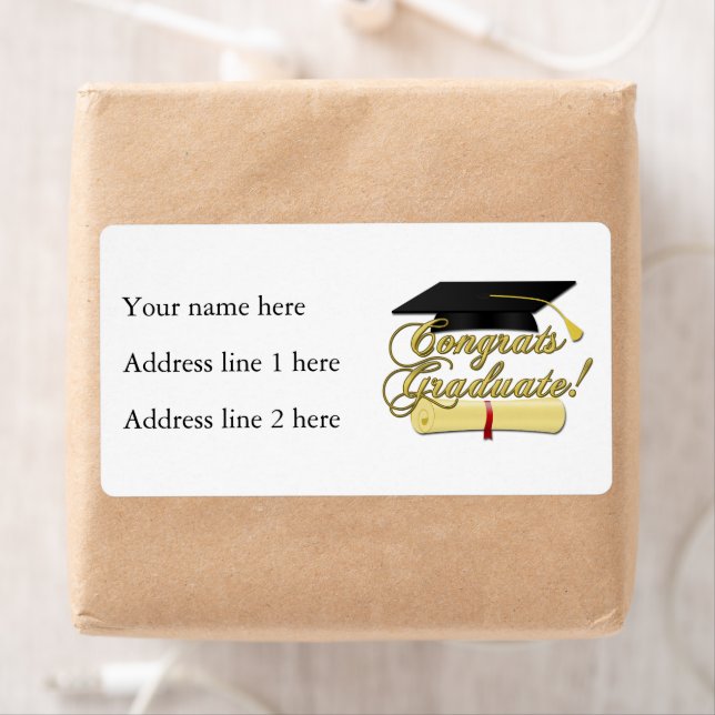 Congrats Graduate Diploma and Graduation hat (Insitu)