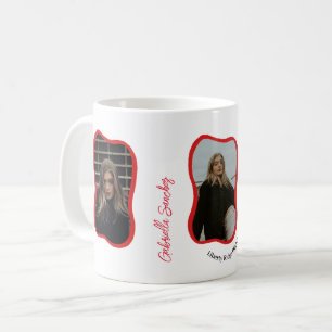 Congrats Graduate Modern Wavy Photos Coffee Mug