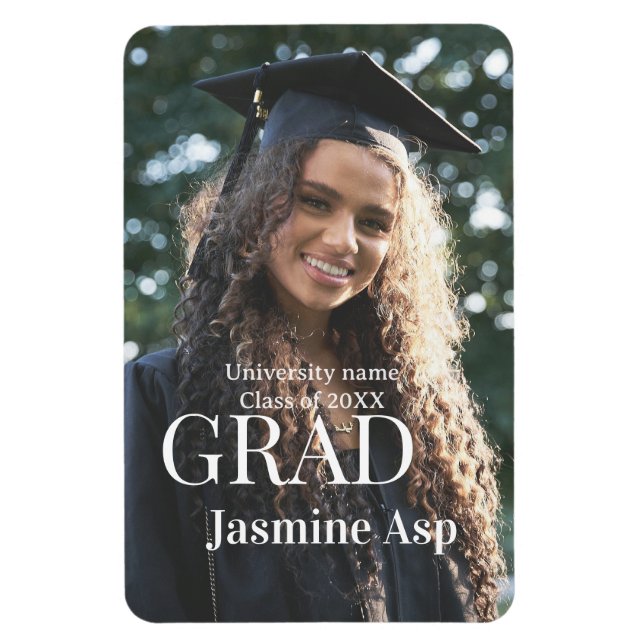 Congrats graduate name university name class 20XX Magnet (Vertical)