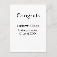 Congrats graduate name university name class 20XX