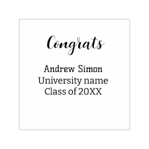 Congrats graduate name university name class 20XX Self-inking Stamp