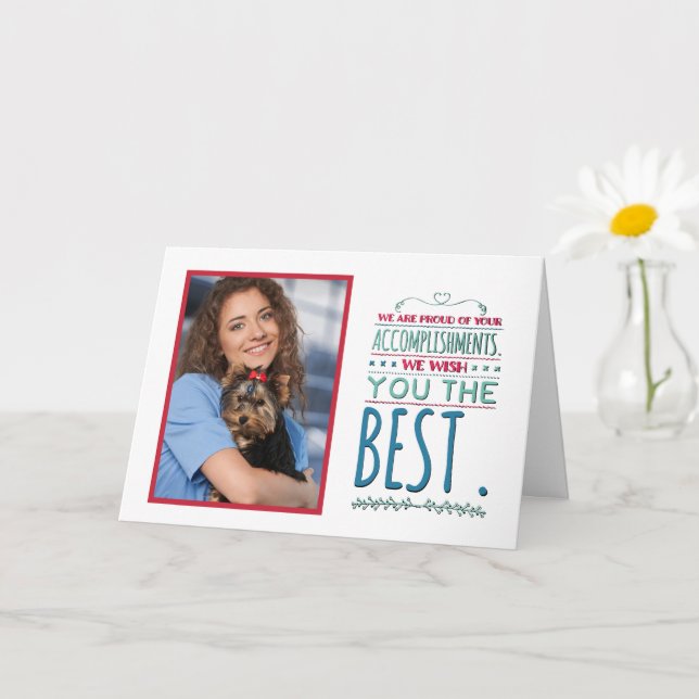 Congrats Graduate Photo Graduation Senior Class Card (Small Plant)