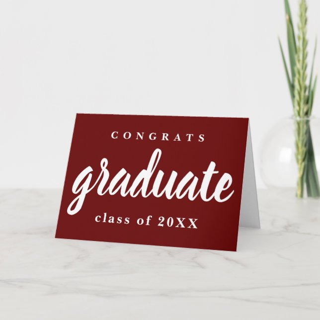 Congrats Graduate School Colours Greeting Card (Front)