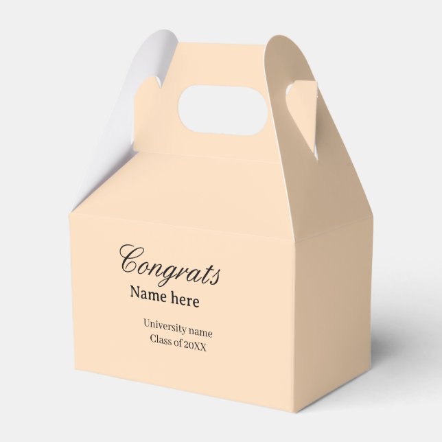 Congrats graduate university name class of 20XX na Favour Box (Front Side)